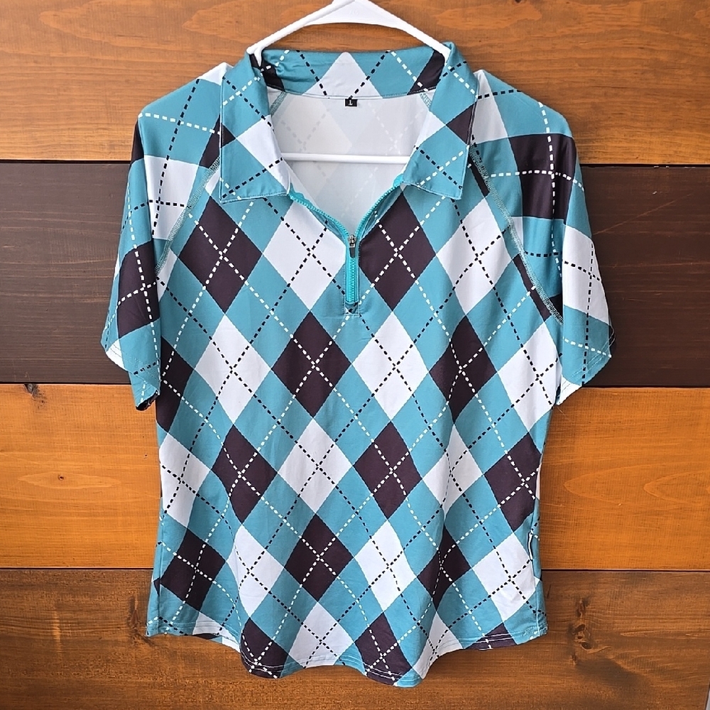 Argyle Pattern Short Sleeve Tee